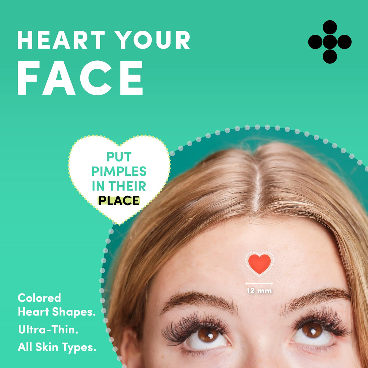 Dots for Spots Oval Spot Patch with Micro Darts - Pack of 9 Translucent Spot Treatment Stickers Infused With Niacinamide & Salicylic Acid - Fast-Acting, Vegan & Cruelty Free Skin Care
