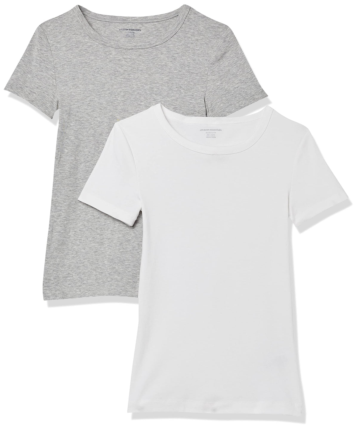 Amazon Essentials Women's Slim-Fit Short-Sleeve Crewneck T-Shirt, Pack of 2