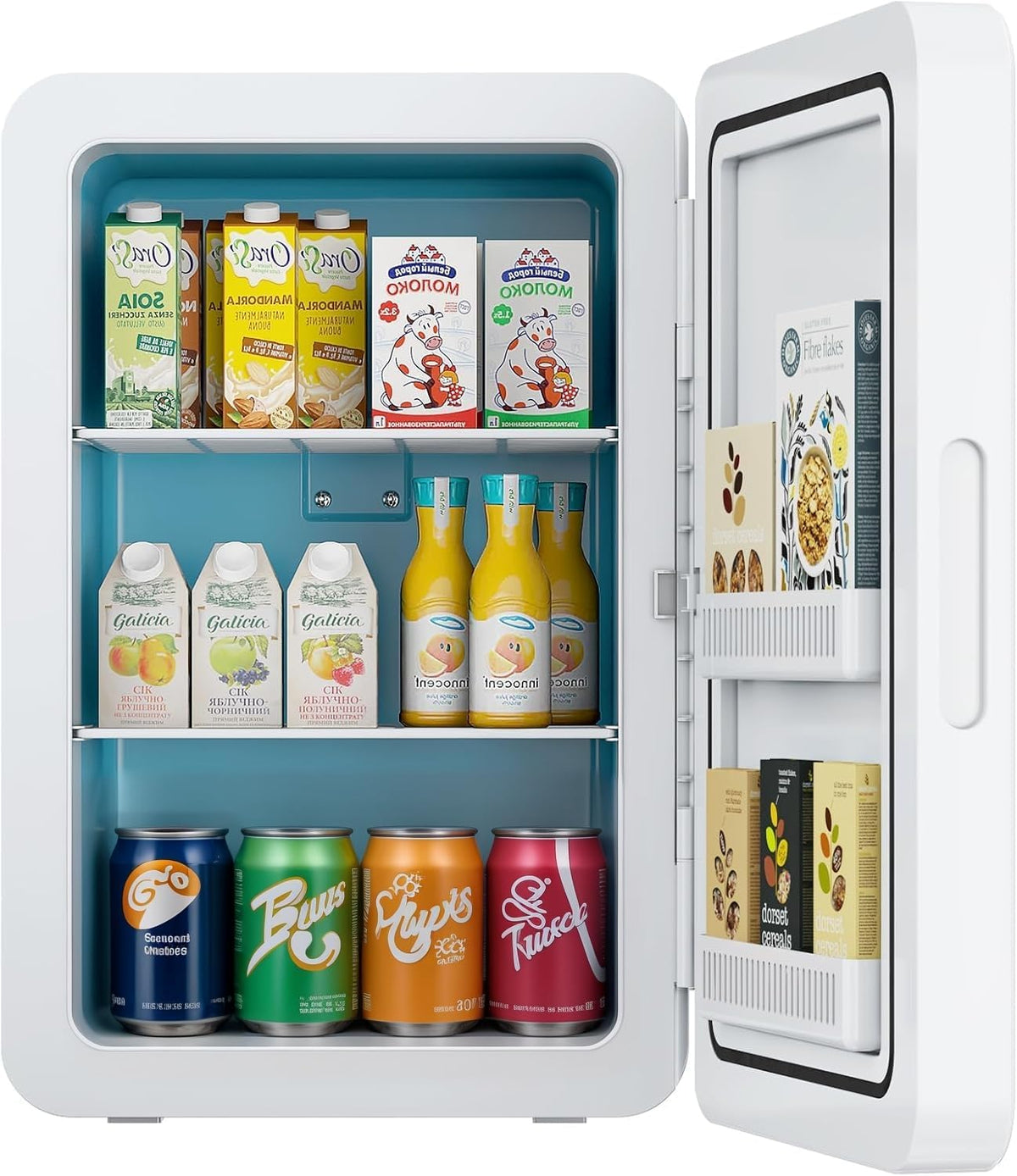 Mini Fridge 22L/30 Cans, Cooler & Warmer for Bedroom, AC & 12V DC