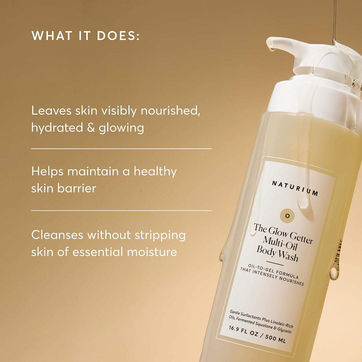 Naturium The Glow Getter Multi-Oil Hydrating Body Wash, 500 ml