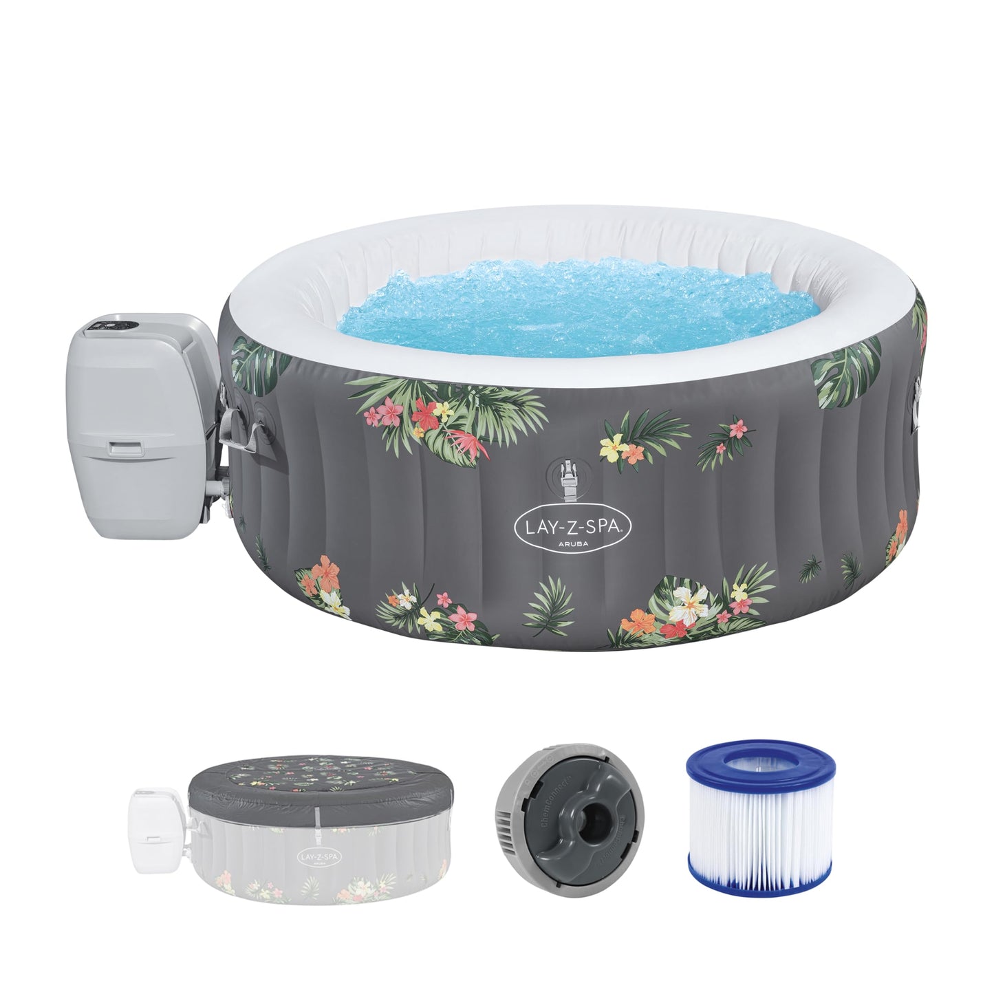 Lay-Z-Spa Boracay Smart Signature AirJet Inflatable Hot Tub with App-Control 2-4 person