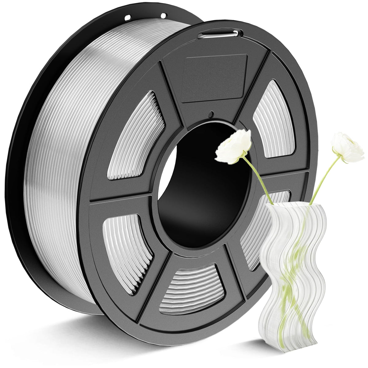 JAYO PLA+ 3D Printing Filament 1.75 mm, 1.1KG (2.4lbs) Spool Black