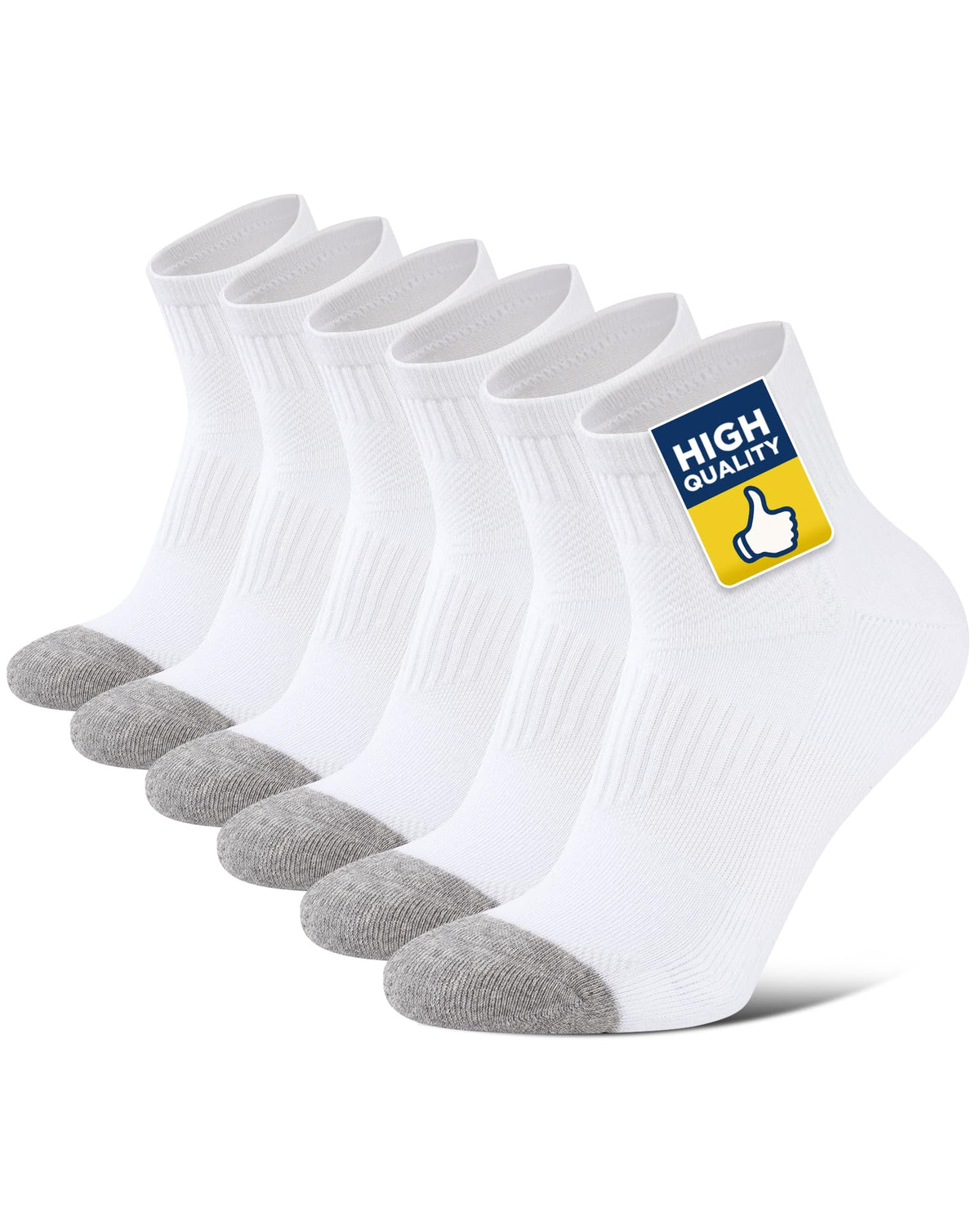 Niofind Quarter Sports Socks for Men & Women, Cotton and Cushioned