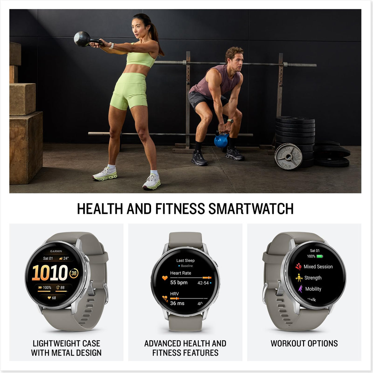 Garmin Venu 4, 45mm GPS smartwatch, Black