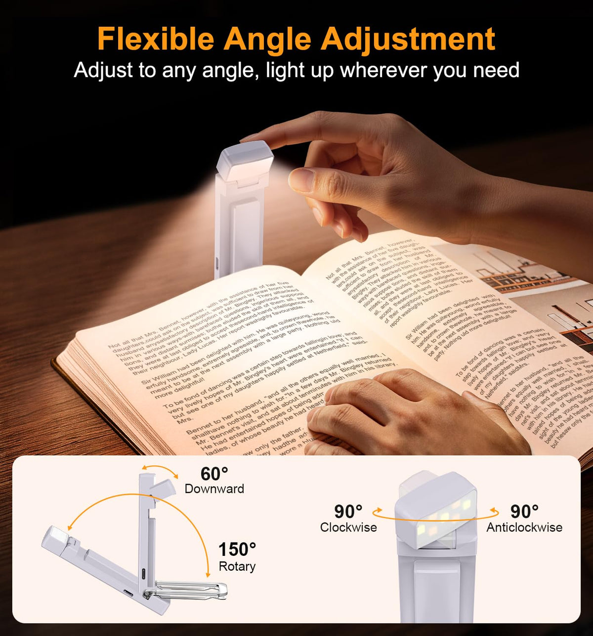 Gritin 2026 Gen 2 Rechargeable Book Light,2-in-1 Reading Light & Torch