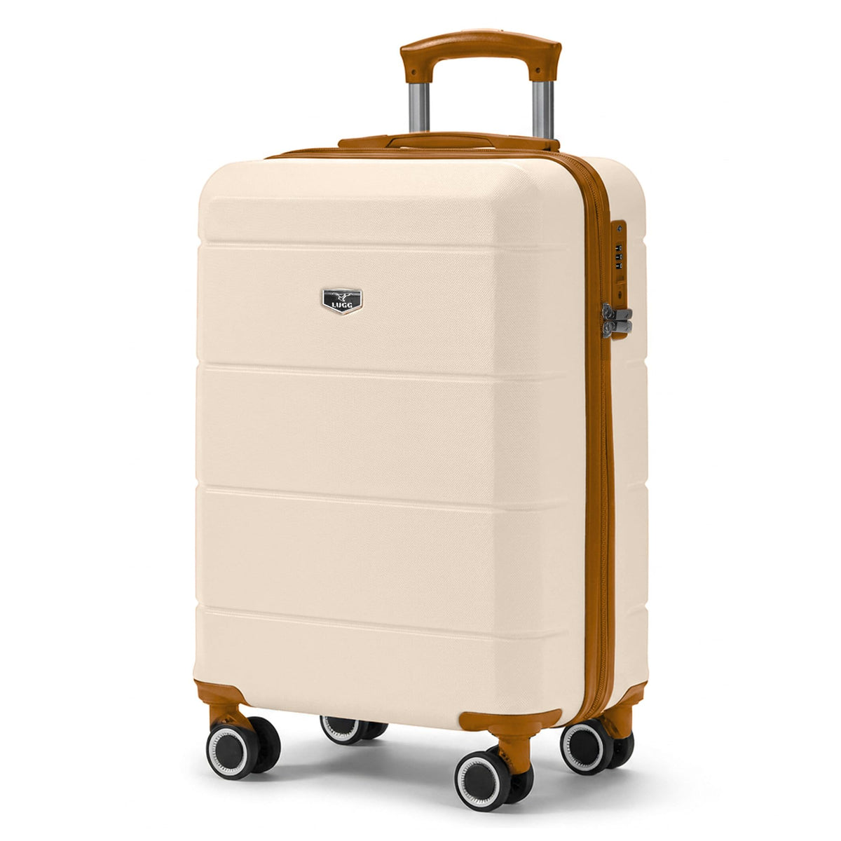 LUGG Jetset 40cm Suitcase 40x30x20cm, Ryanair Compatible Underseat Size, Hard Shell ABS, Spinner with Removable Wheels, Lightweight Travel Luggage, 1 Year Warranty