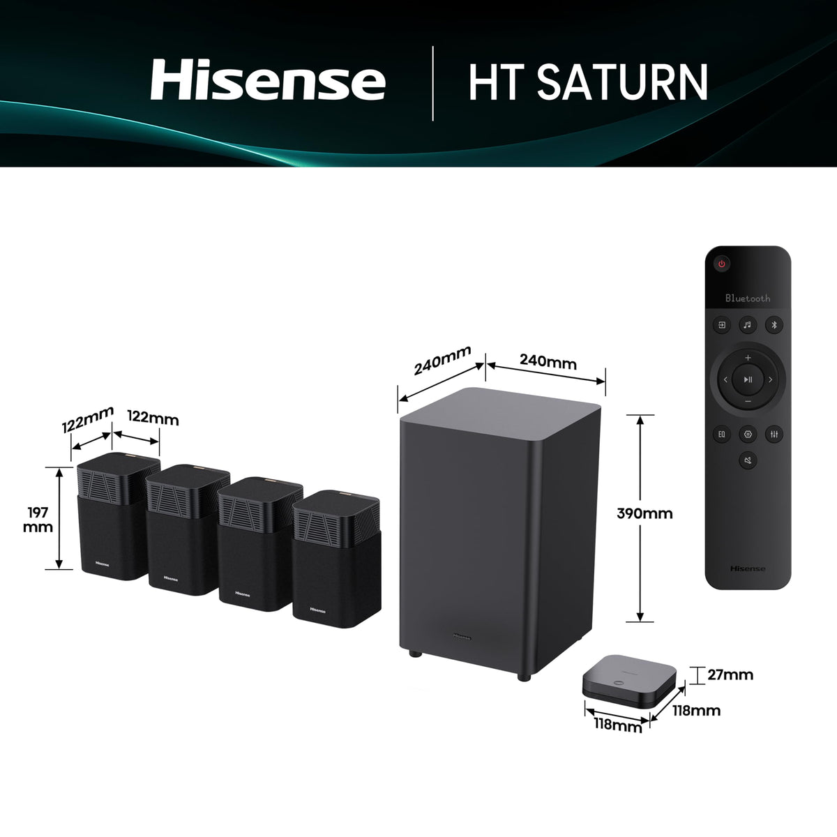 Hisense HS2000 2.1 CH All-In-One Soundbar for TV
