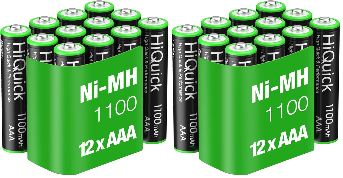 HiQuick 16 Pack AA AAA Rechargeable NiMH Batteries Set,1200 Cycles