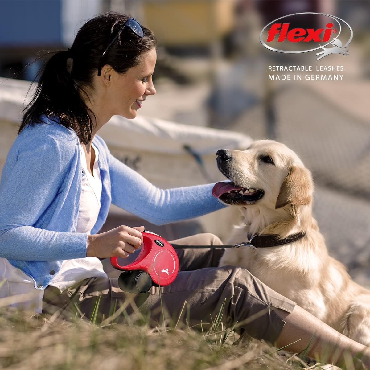 flexi Classic S | 5 m Retractable Cord Leash for Dogs up to 12 kg | Black | Retractable Dog Lead | Weight: 160 g | Dimensions: 9.6 x 16.2 cm