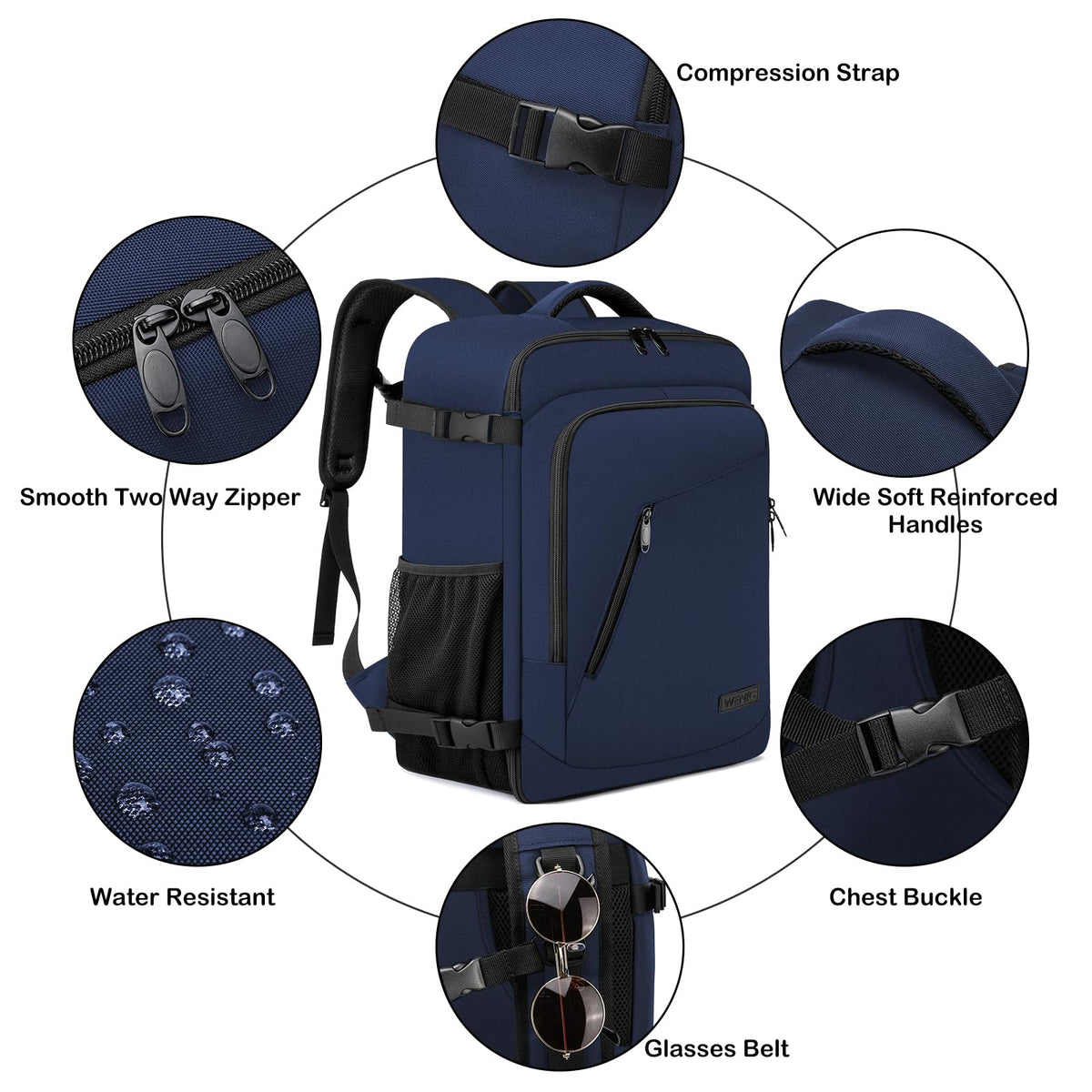 Ryanair Cabin Bags 40x30x20 Underseat 24L Small Travel Backpack Cabin Size