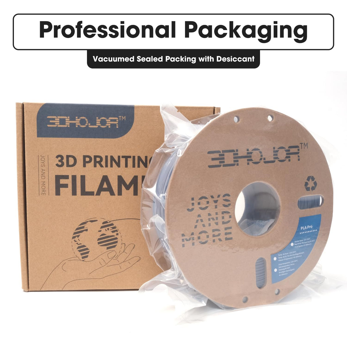 3DHoJor PLA+ PLA Plus Filament 1.75mm 1kg(2.2lbs) for 3D Printers,Yellow