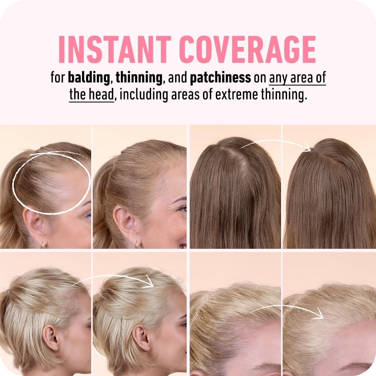 Boldify Hairline Powder, Root Touch Up Hair Color - Light Brown 10g