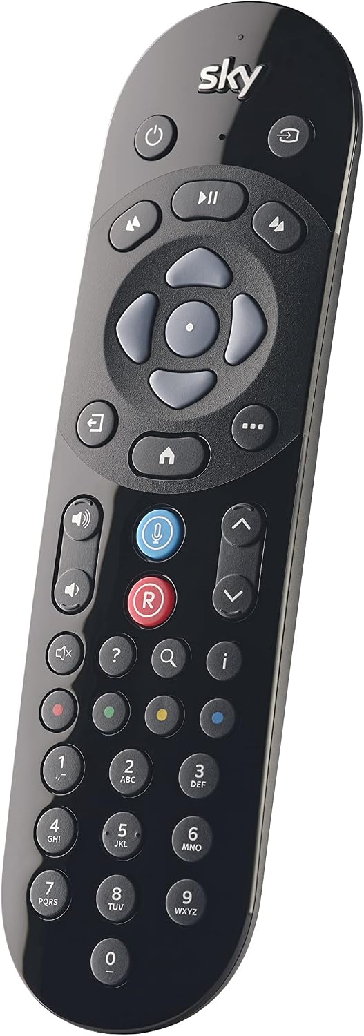 Sky Original Q Voice Remote Control – Duracell Batteries Included – Compatible with Q – Voice Search Function - Official Branded Retail Packaging - SKY135