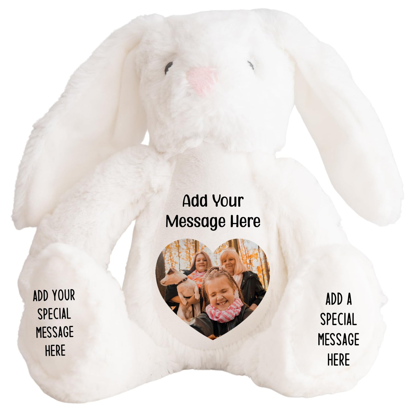 Personalised Photo Teddy Bear – Add Photo on Front & Text on Feet | 28 Styles | Custom Keepsake Gift for Baby, Sympathy, Birthday & More (Brown Teddy Bear)