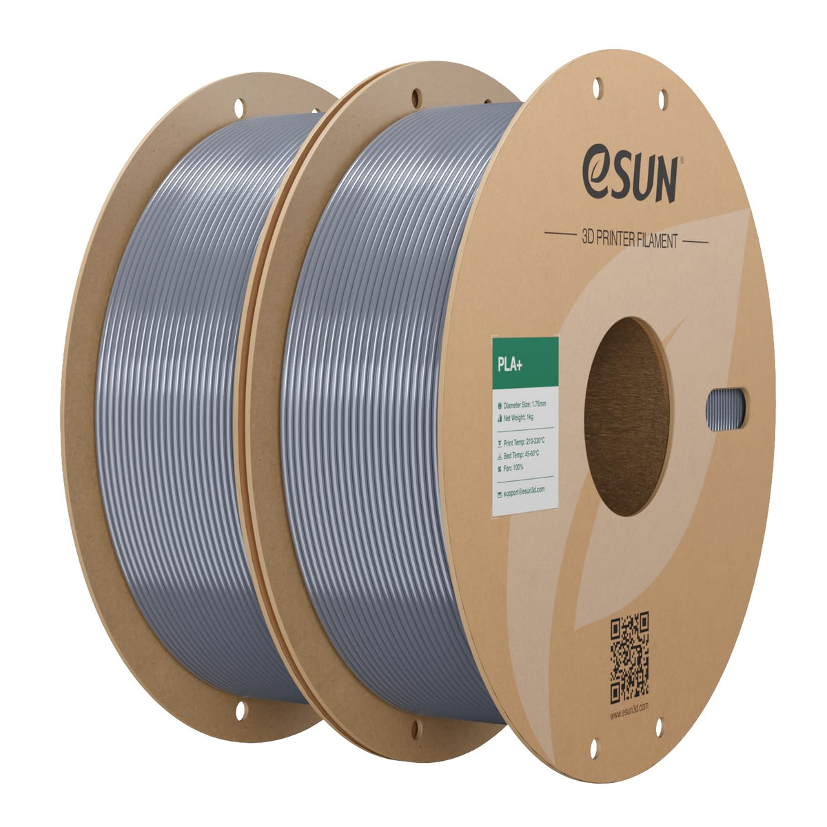 eSUN PLA+ 3D Printing Filament 1KG(2.2lbs), Enhanced Toughness, Cold White