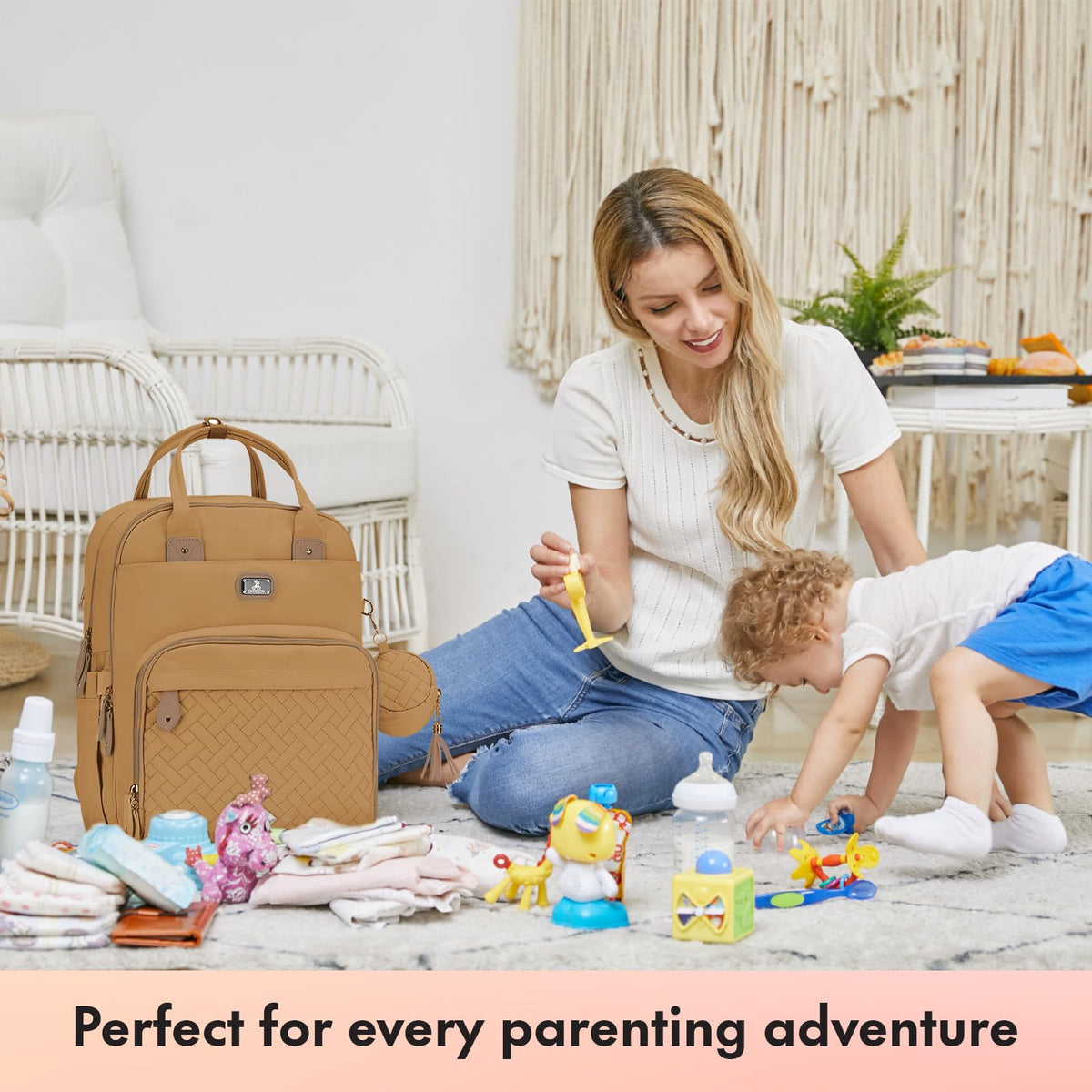 Dikaslon Baby Changing Bags Backpack, Large Baby Bag, 19 Pockets, Outdoors