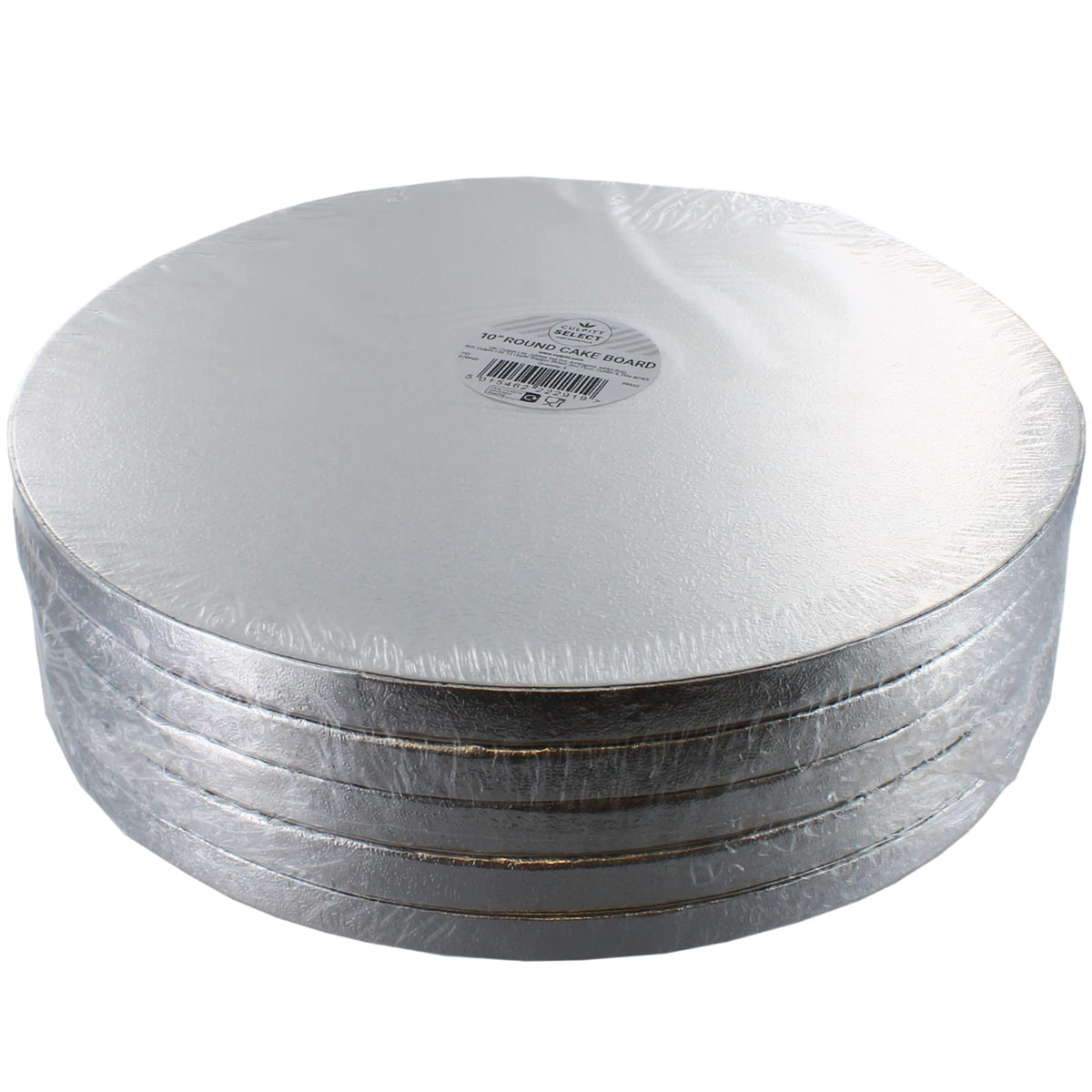 Culpitt Select 10" Cake Boards, Square, 12mm Thick Lightweight Presentation Plate For Celebration Desserts, Birthday Treats, Cupcakes, and More! Strong, 10 Inch, Pack Of 5