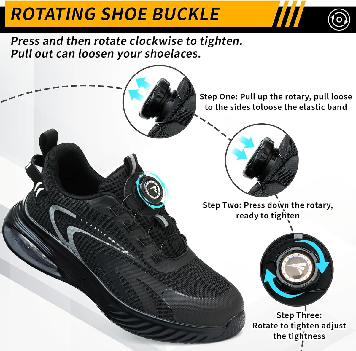 Steel Toe Cap Trainers Mens Work Safety Trainers Womens Lightweight Safety Shoes Cushioning Comfortable Breathable Non Slip