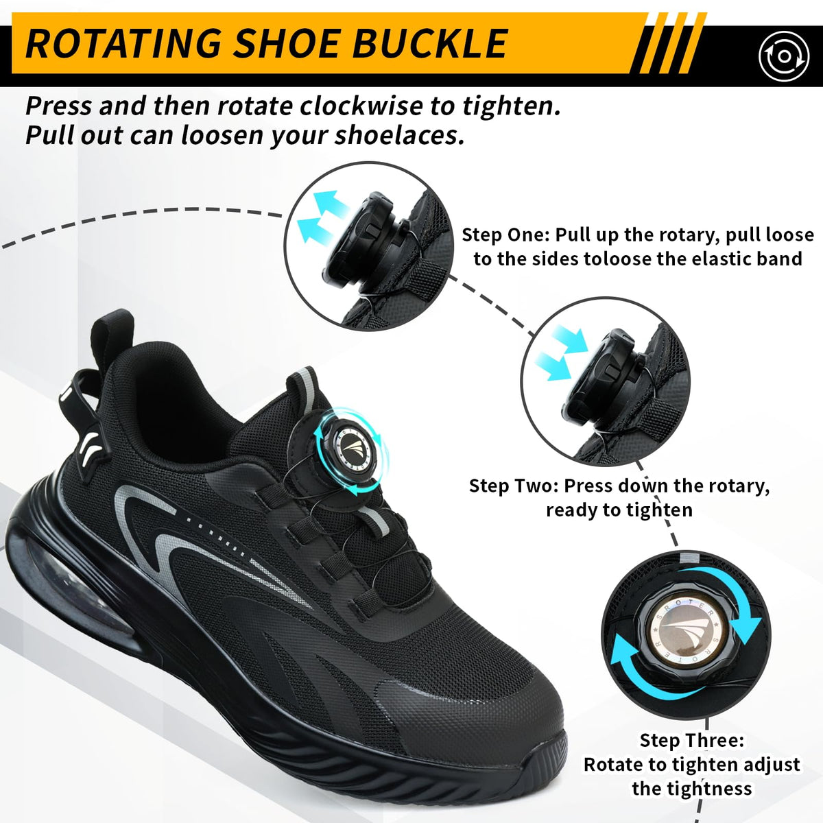 Steel Toe Cap Trainers Mens Work Safety Trainers Womens Lightweight Safety Shoes Cushioning Comfortable Breathable Non Slip