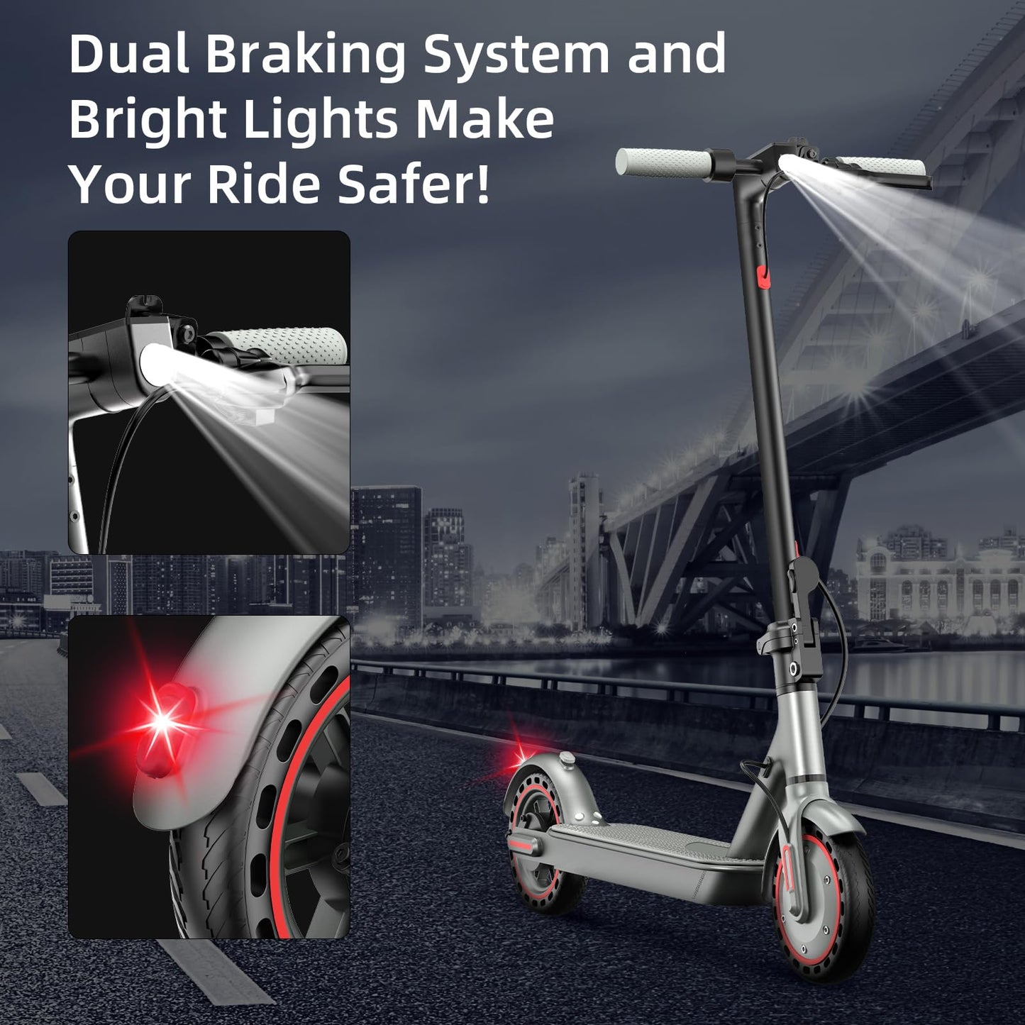 Zephyride V8 Electric Scooter — 350W, 25 km/h, 28-35 km Range, Smart App | UL-2272 Certified