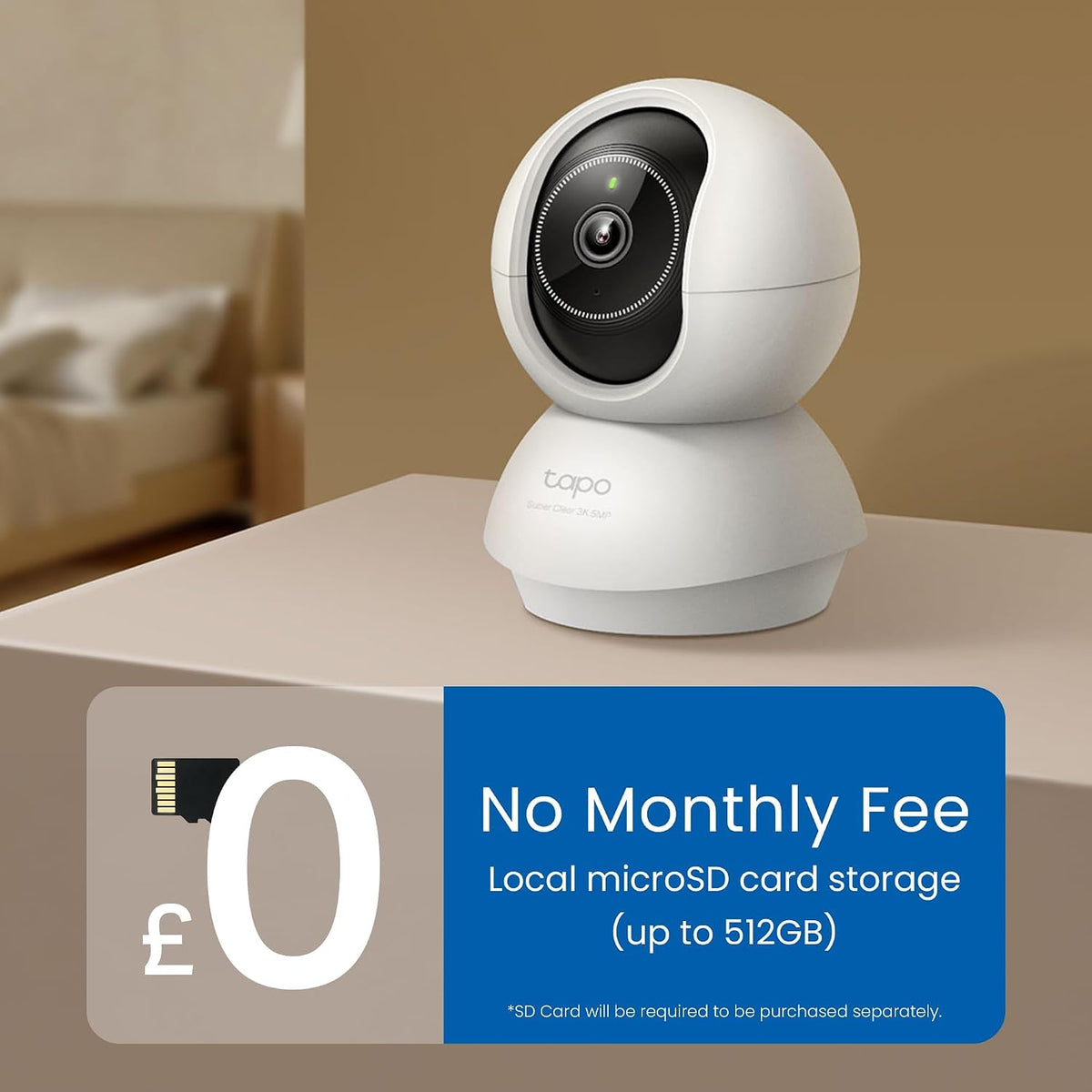 Tapo C230 3K 5MP Pan/Tilt Indoor Security Camera Pet Camera Baby Camera