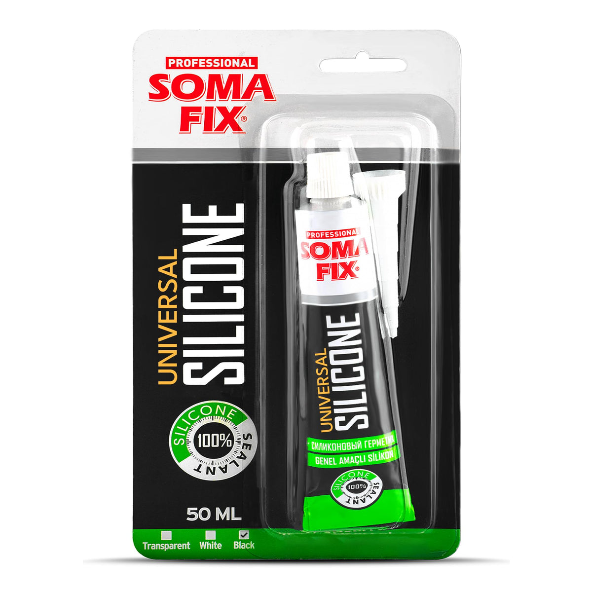 Black Silicone Sealant (No Gun Required) Flexible & Waterproof Sealant