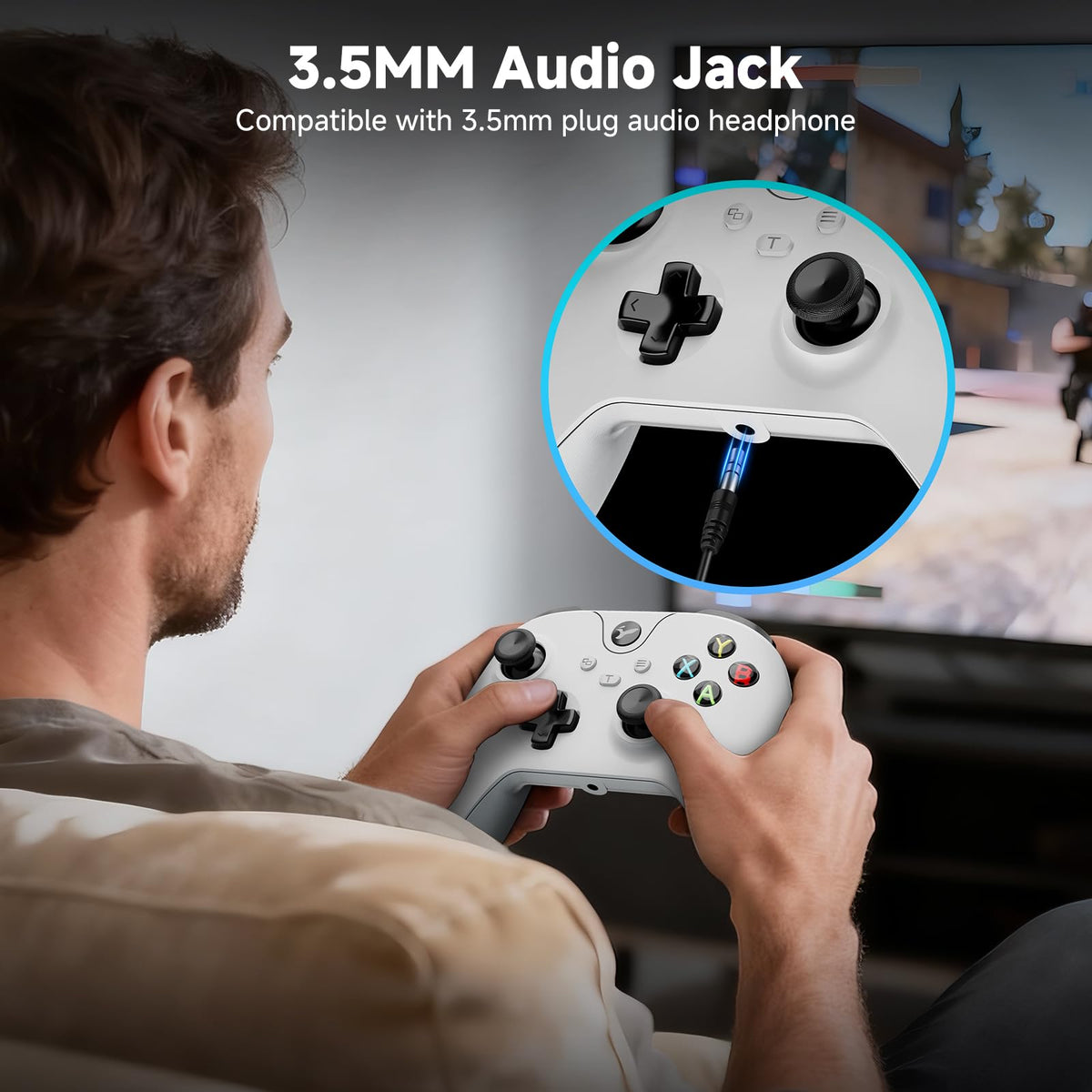 YCCTEAM Wired Controller for Xbox One, Wired Xbox one USB Gamepad Controller Compatible with Xbox One/S/X/PC Windows 10/11 with 3.5mm Headset Audio Jack (black)