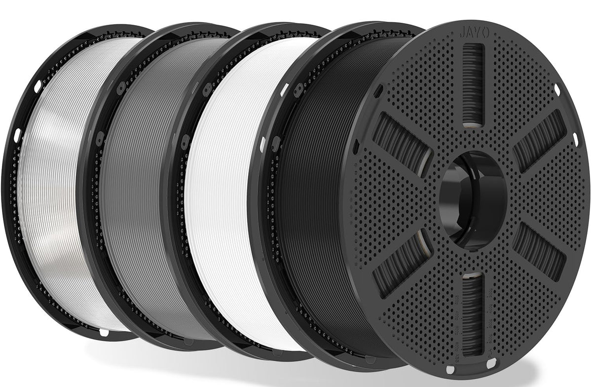JAYO PLA 3D Printer Filament 1.1KG Black, PLA Filament 1.75mm, Dimensional Accuracy +/- 0.02mm, Neatly Wound Filament, Fits Most FDM Printer.