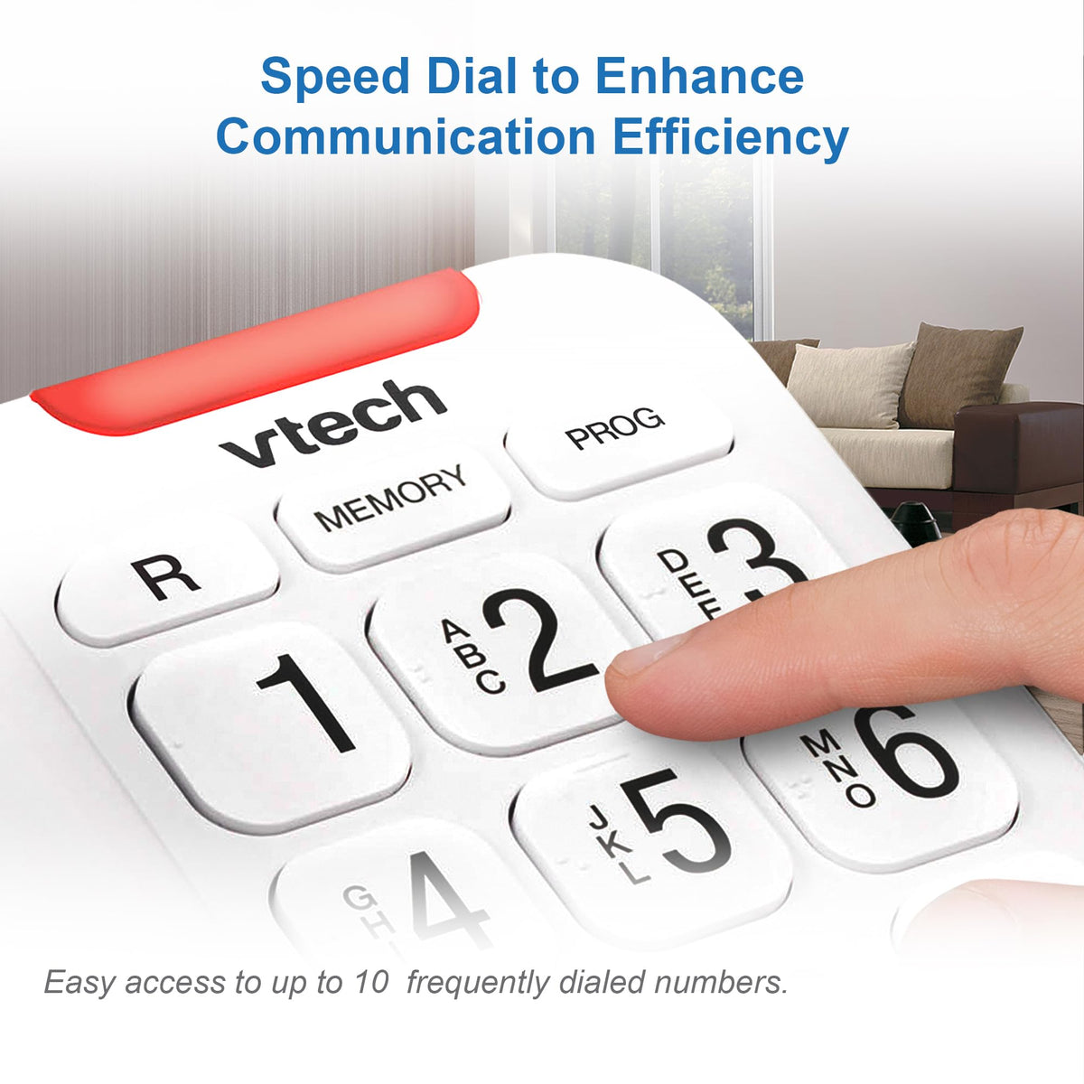 VTech CD1100 Trimstyle Corded Home Phone.No AC Power Required,Landline Phone with last number redial key,ringer control,receiver volume control,recall key,hearing aid compatible,table&wall mountable