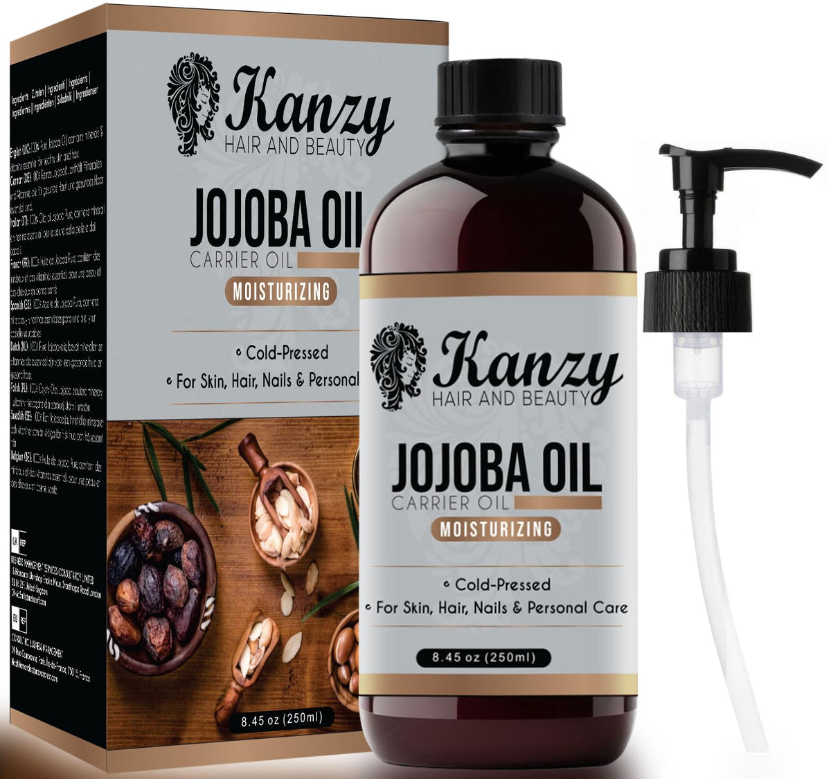 Kanzy Vitamin E Oil for Skin, Hair, Lips and Face - Naturally Sourced Multi-Purpose Plant-Based Vitamin E Oil for Hair Growth as Skincare and Haircare Product for both Men and Women (30 ml)