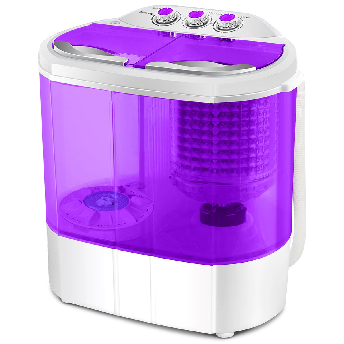 Display4top Electric Mini Portable Compact 3.6KG Capacity Washer Washing Machine Spin Dryer Laundry(Blue)