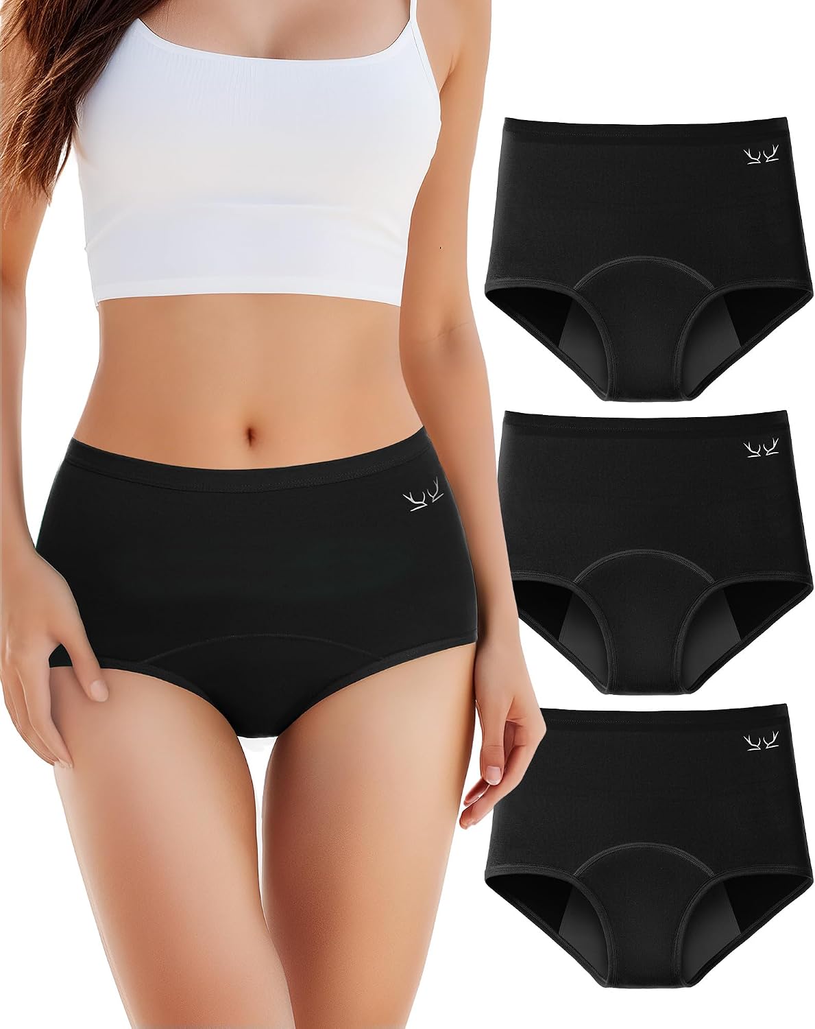 TANSTC Period Pants for Women, Heavy Flow Leakproof Menstrual Knickers