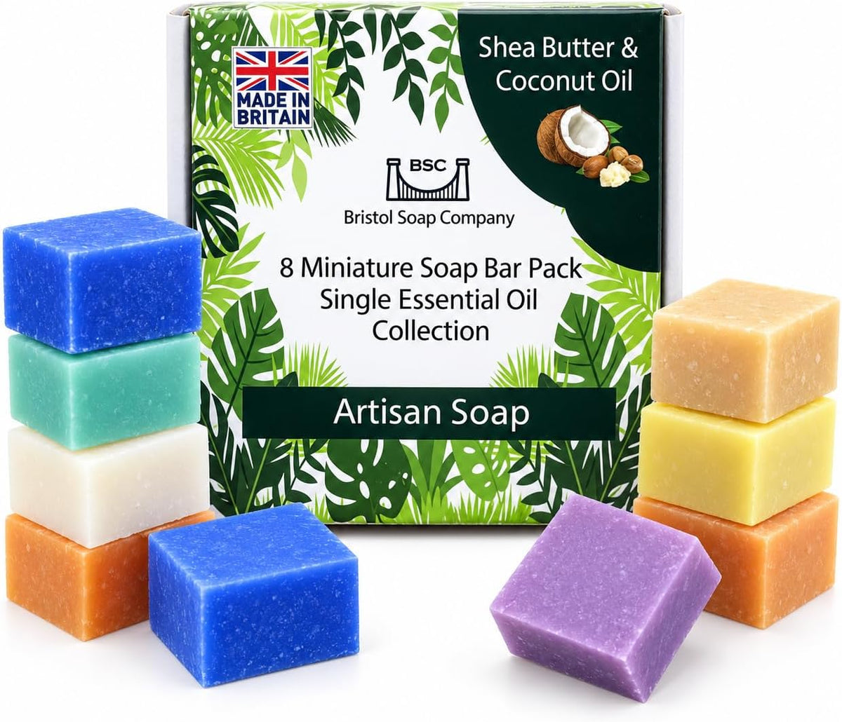 Artisan Mini Soap Bar Pack, 8 Handmade Soaps (8 x 15g)
