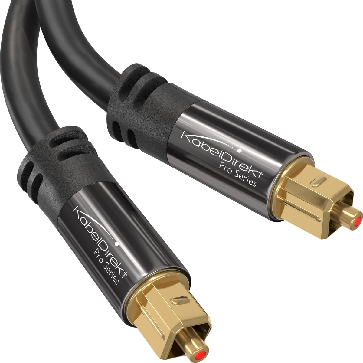 KabelDirekt – Optical Audio TOSLINK Cable – 1m – Soundbar
