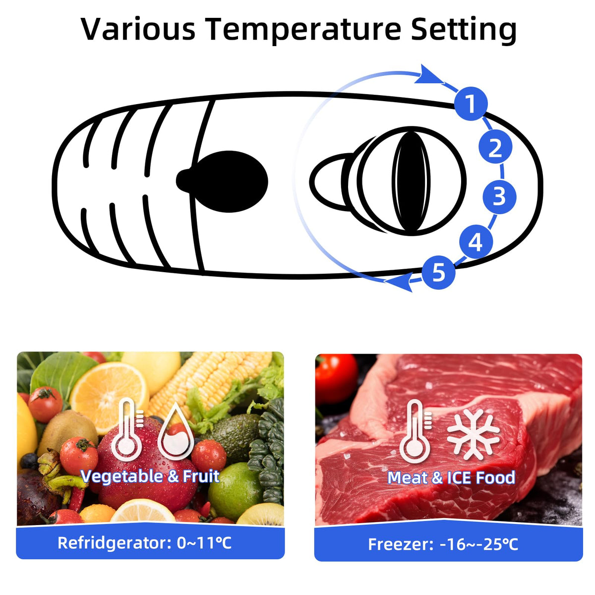 CHiQ 86L Compact Top Freezer Refrigerator with 85cm & LED Black