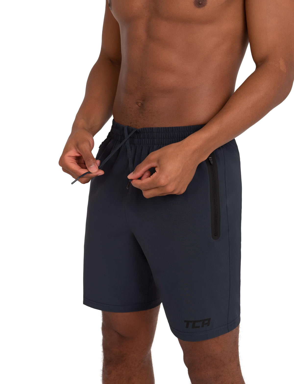 TCA Elite Tech Mens Running Shorts with Zip Pockets, Gym Shorts Men Training Sports Short with Phone Pocket