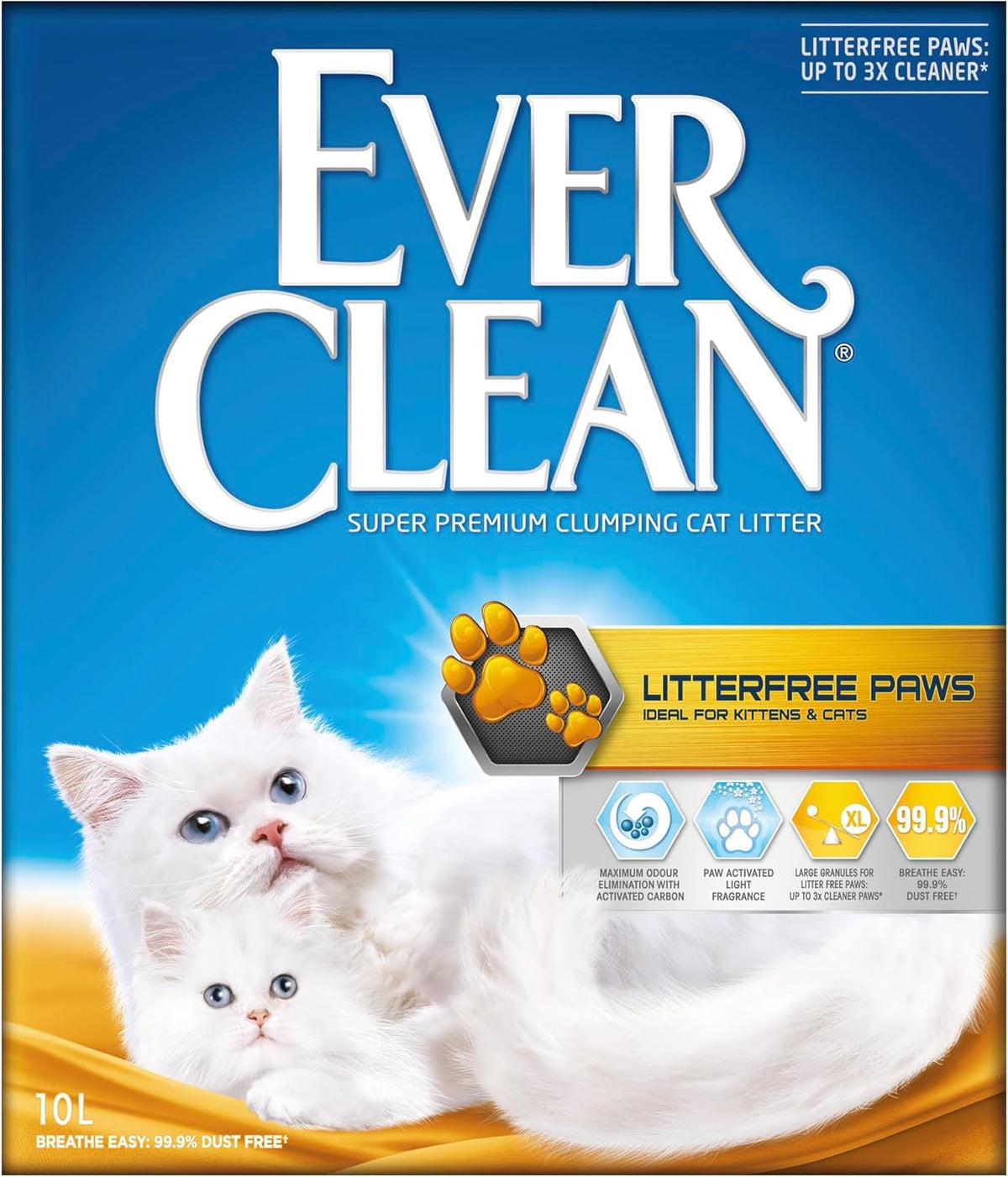 Ever Clean Clumping Cat Litter, Multiple Cat, Scented for long-lasting freshness, Unbeatable Clumping Strength, 10L