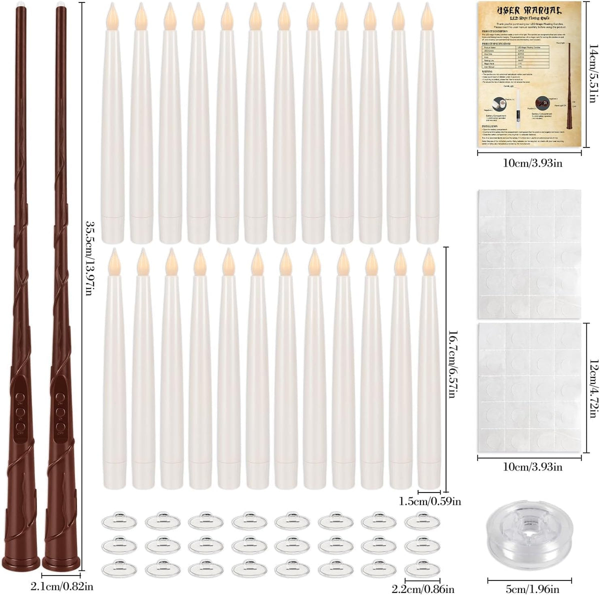 LIVEN Flickering Flameless Candles Battery Operated with Remote,Led Pillar Candles with Realistic Moving Wick Candles for Halloween,Christmas,Home Decor Pack of 12 (D2.2 xH 5" 6" 7")(White)
