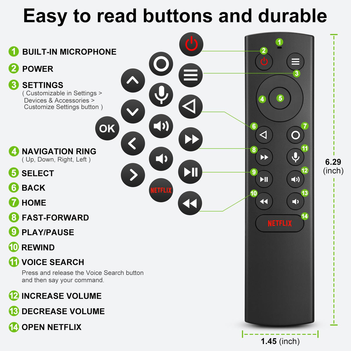 Universal for Samsung TV Remote Replacement【2 Pack】