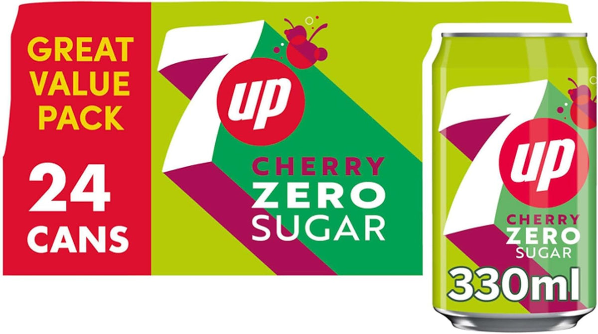 7UP Cherry Can 330 ml (Pack of 24)
