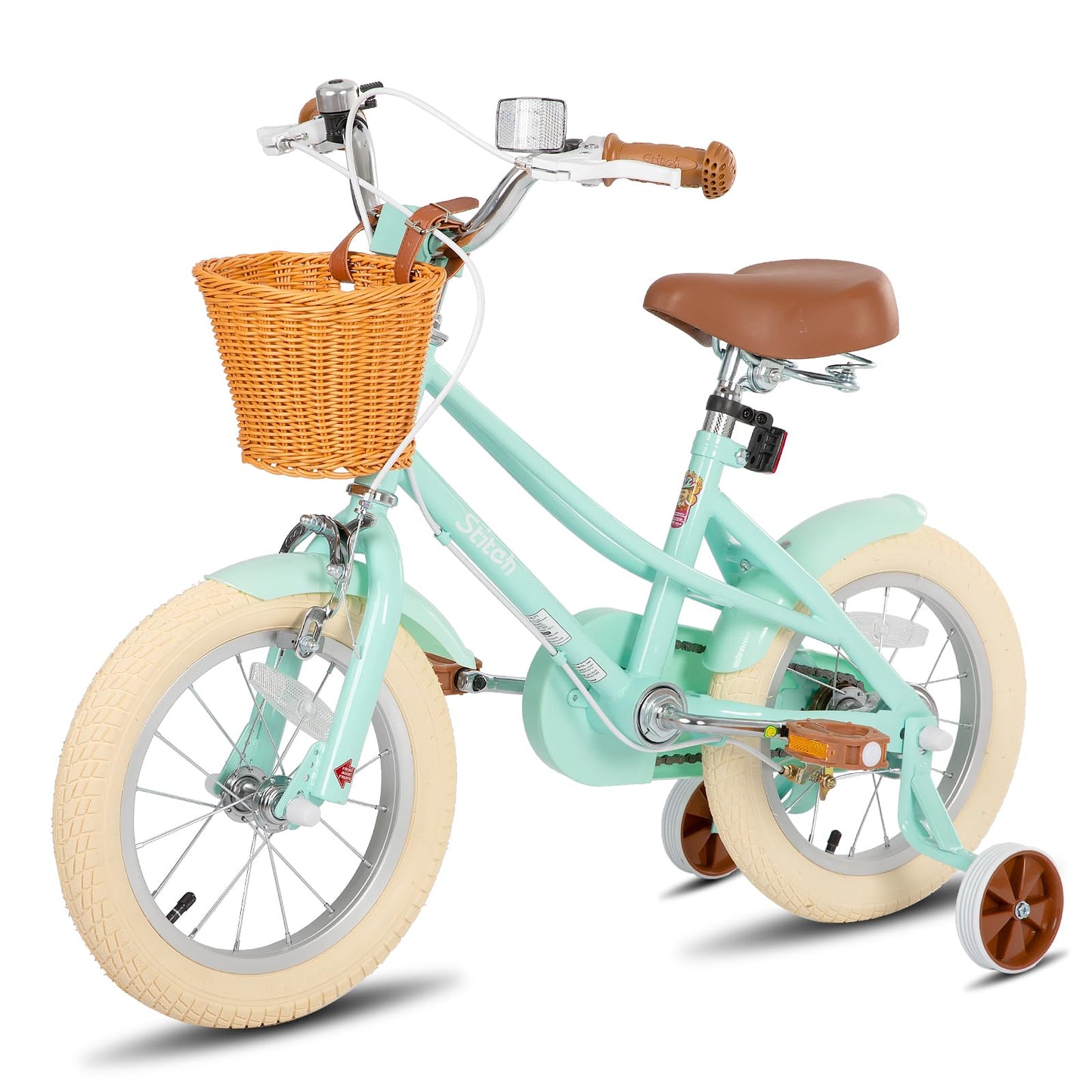 STITCH 12/14/16/20 inch Kids Bike for 3-11 years Girls, 12/14/16 Girls Bike with Training Wheels & Basket, 20 inch with kickstand