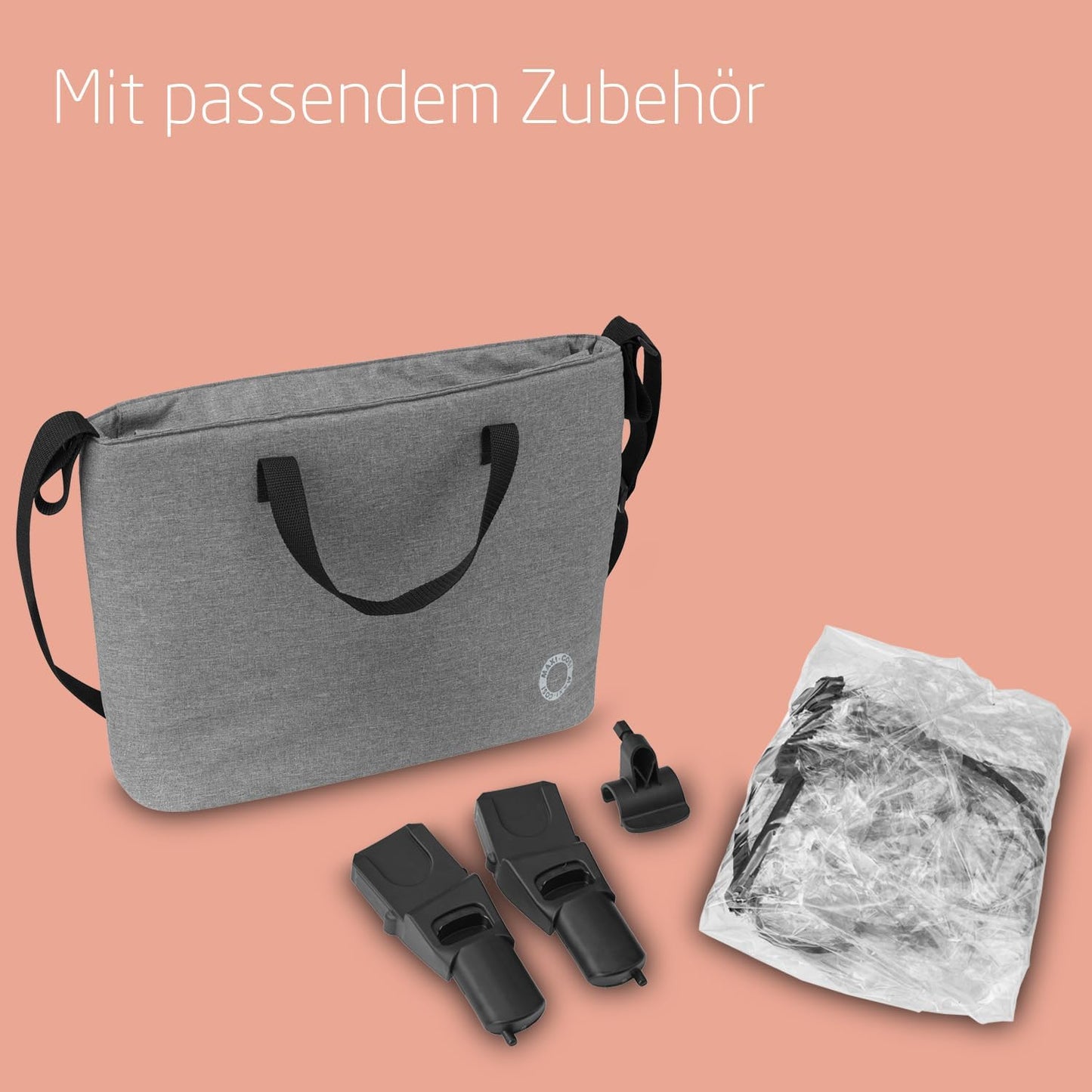 Maxi COSI Zelia Select Trio, Baby Stroller 3 in 1 with Car Seat, 0-4 Years (0-22 kg), One-Hand Fold, Compact and Reversible Pushchair Travel System, with CabrioFix S i-Size Baby Car Seat, Grey