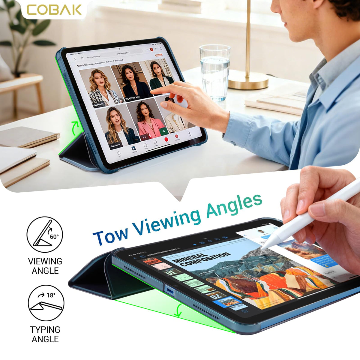 CoBak Case for for iPad A16 11th Gen 11" /10th Gen 10.9"
