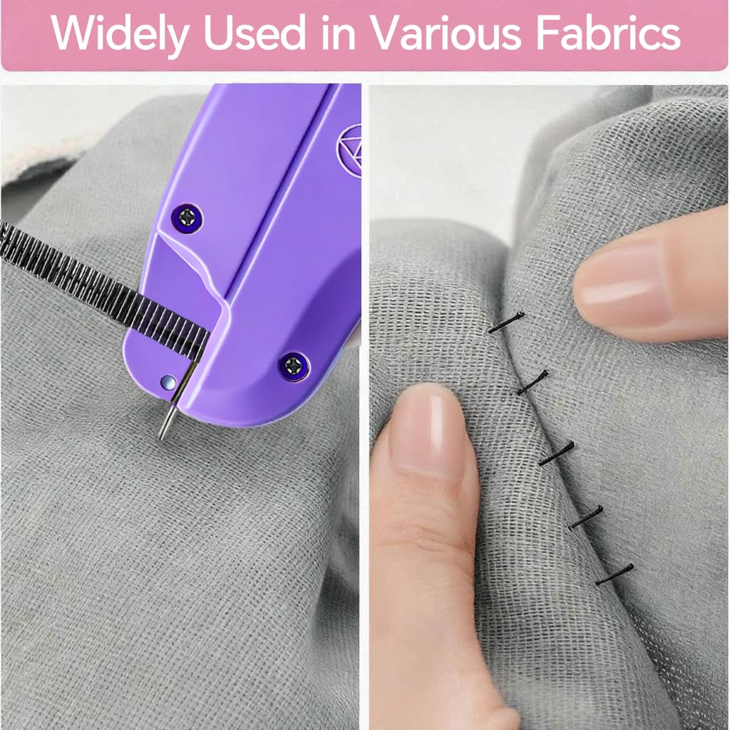 Stitchy Quick Clothing Fixer, Mini Stitch Gun for Clothes, Clothing Stitch Tagging Gun with Case,Stitchy Tool with 6 Needles,1500 Black & 1500 White 5mm Micro Fasteners