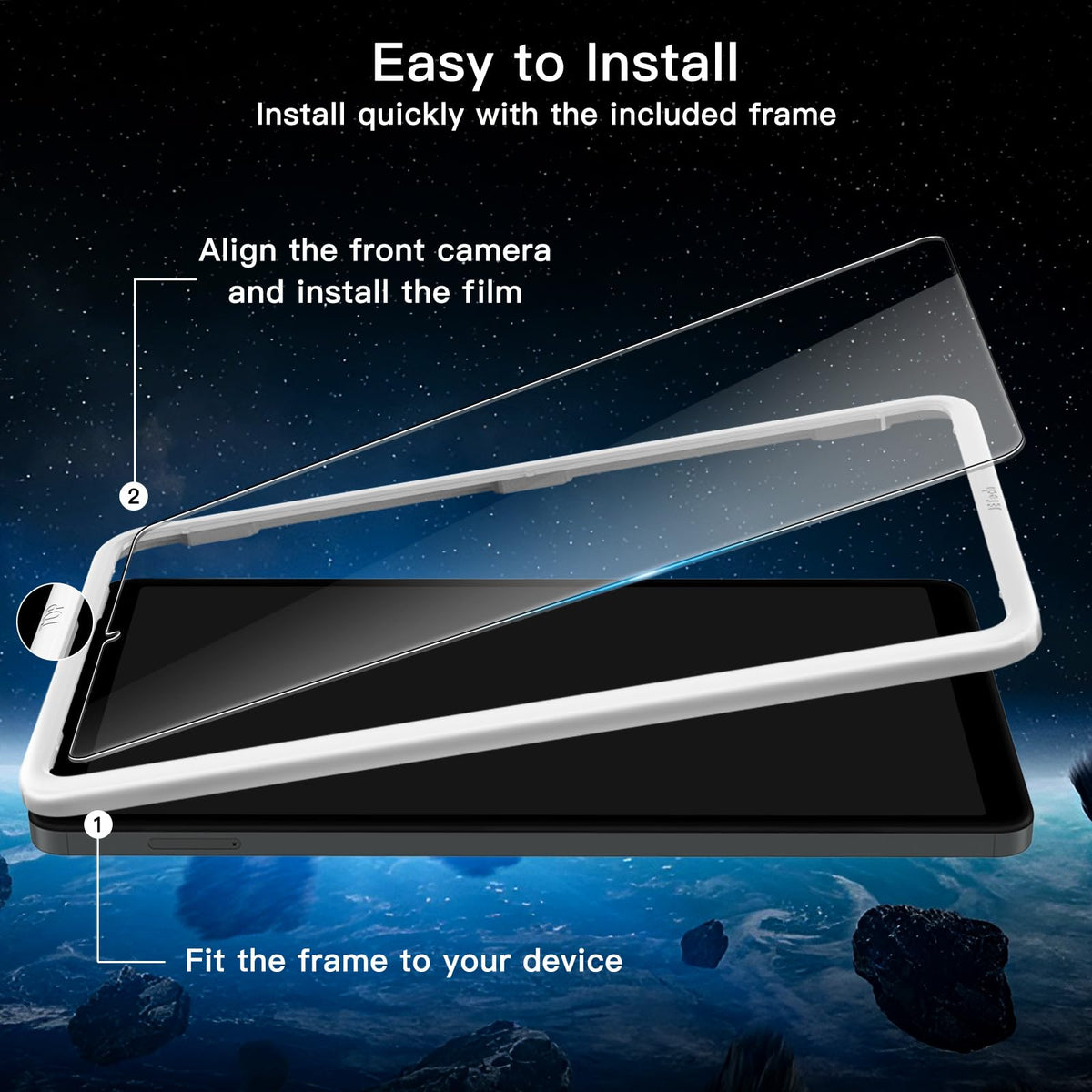 JETech Screen Protector for Galaxy Tab S10 Lite/S10 FE/S9 FE/S9, 2-Pack