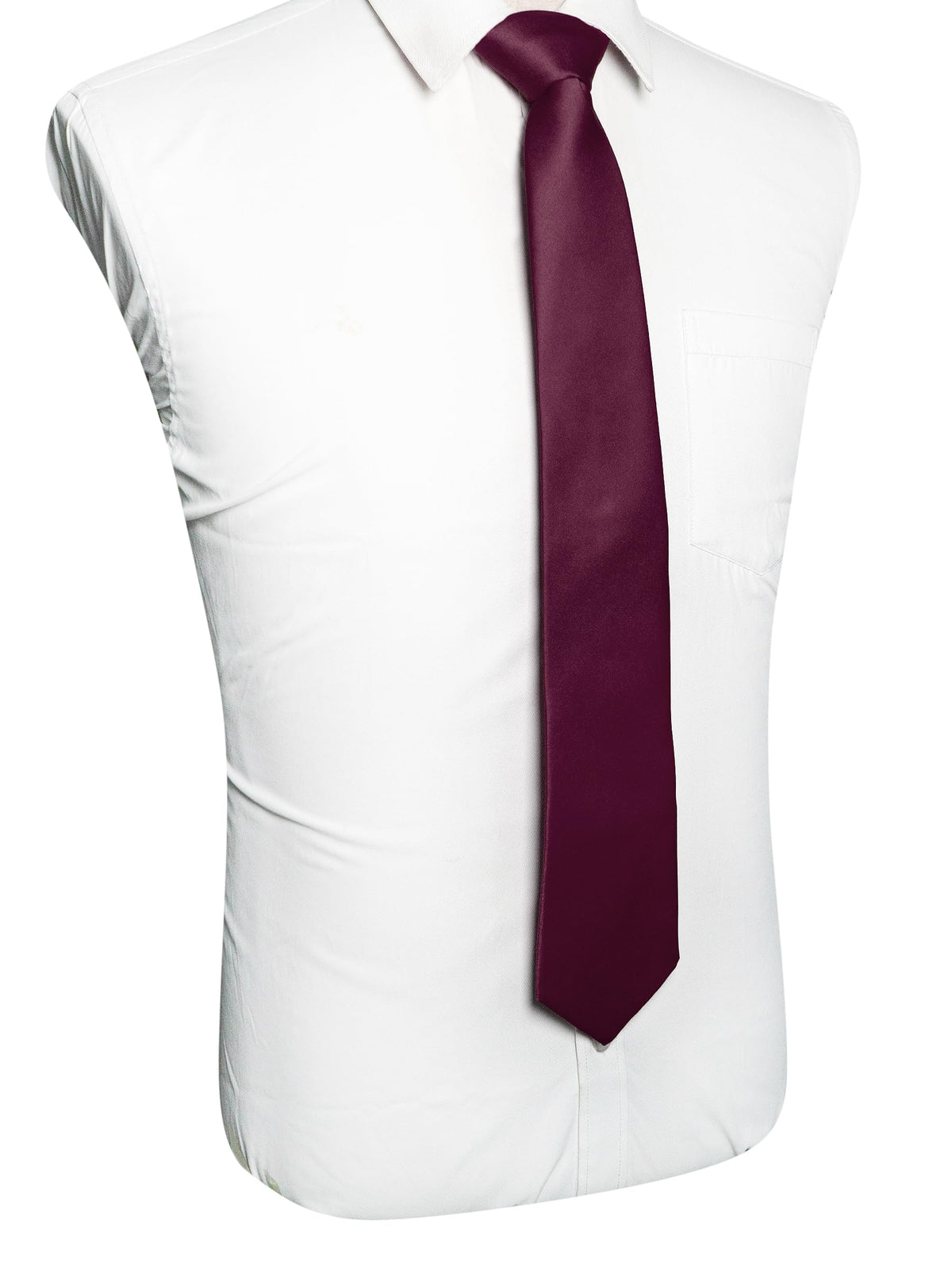 RBOCOTT Solid Color Tie Mens Necktie for Business and Wedding Party