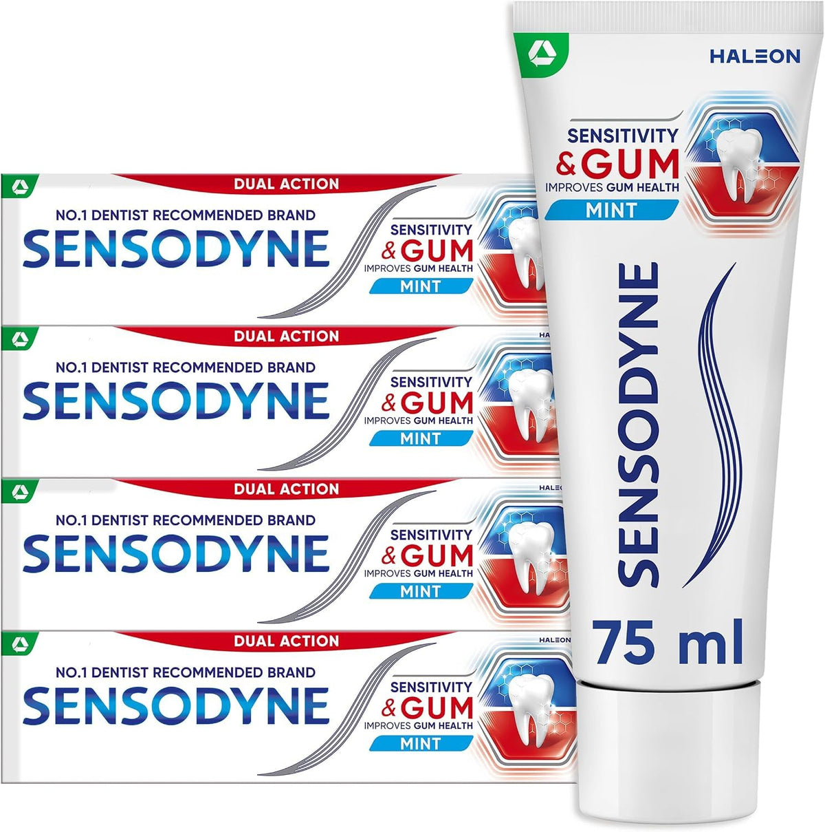 Sensodyne Toothpaste Sensitivity & Gum, Sensitive Toothpaste for Sensitive Teeth and Gum Problems, Mint Flavour, 75ml