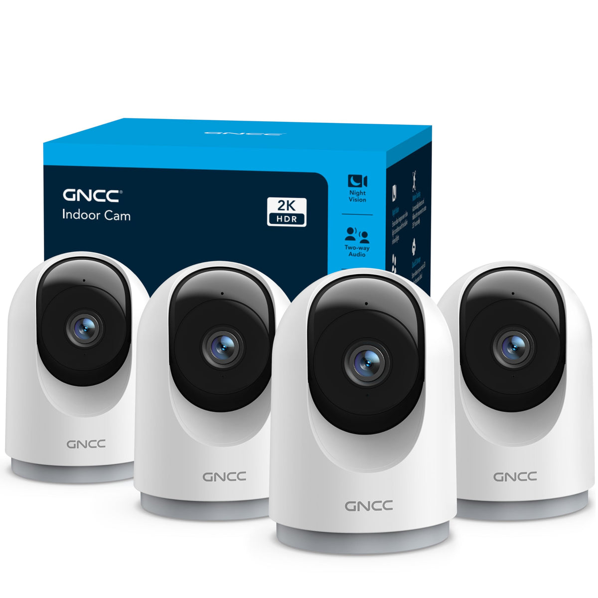 GNCC Indoor Dog Pet Camera with APP, Wifi Baby Monitor with Camera, Black