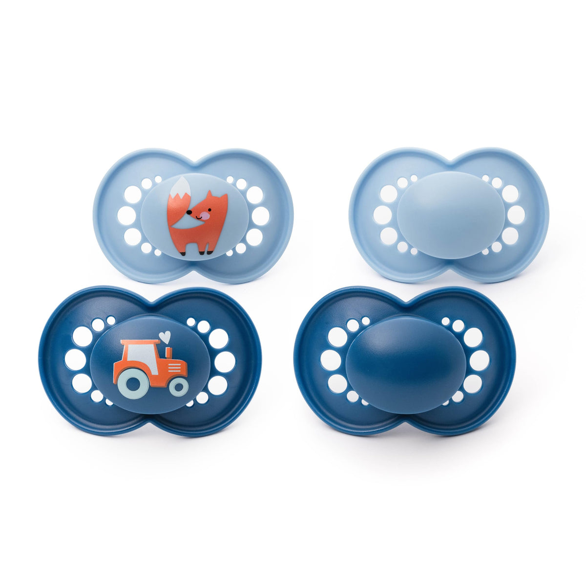 MAM Original Day & Night Dummies, 6-18M, 4 Pack, Orthodontic, Pink