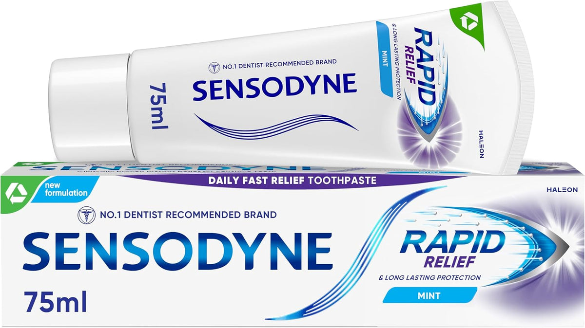 Sensodyne Rapid Relief Sensitive Toothpaste, Original Mint, 75 ml